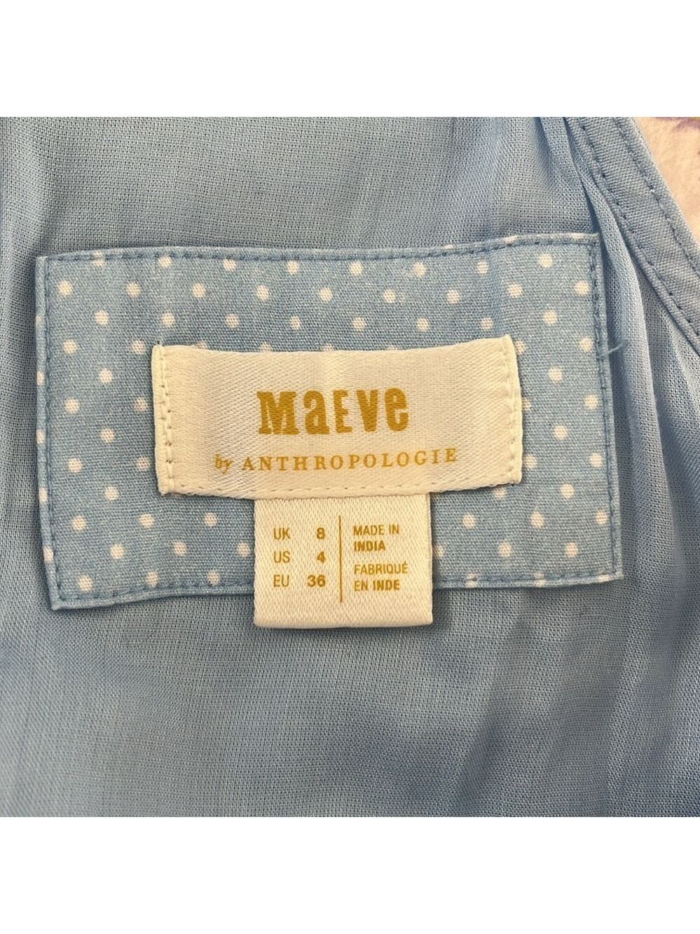 Maeve by Anthropologie Women’s Tiered Halter Midi Dress Light Blue Sleeveless 8 - Picture 13 of 13
